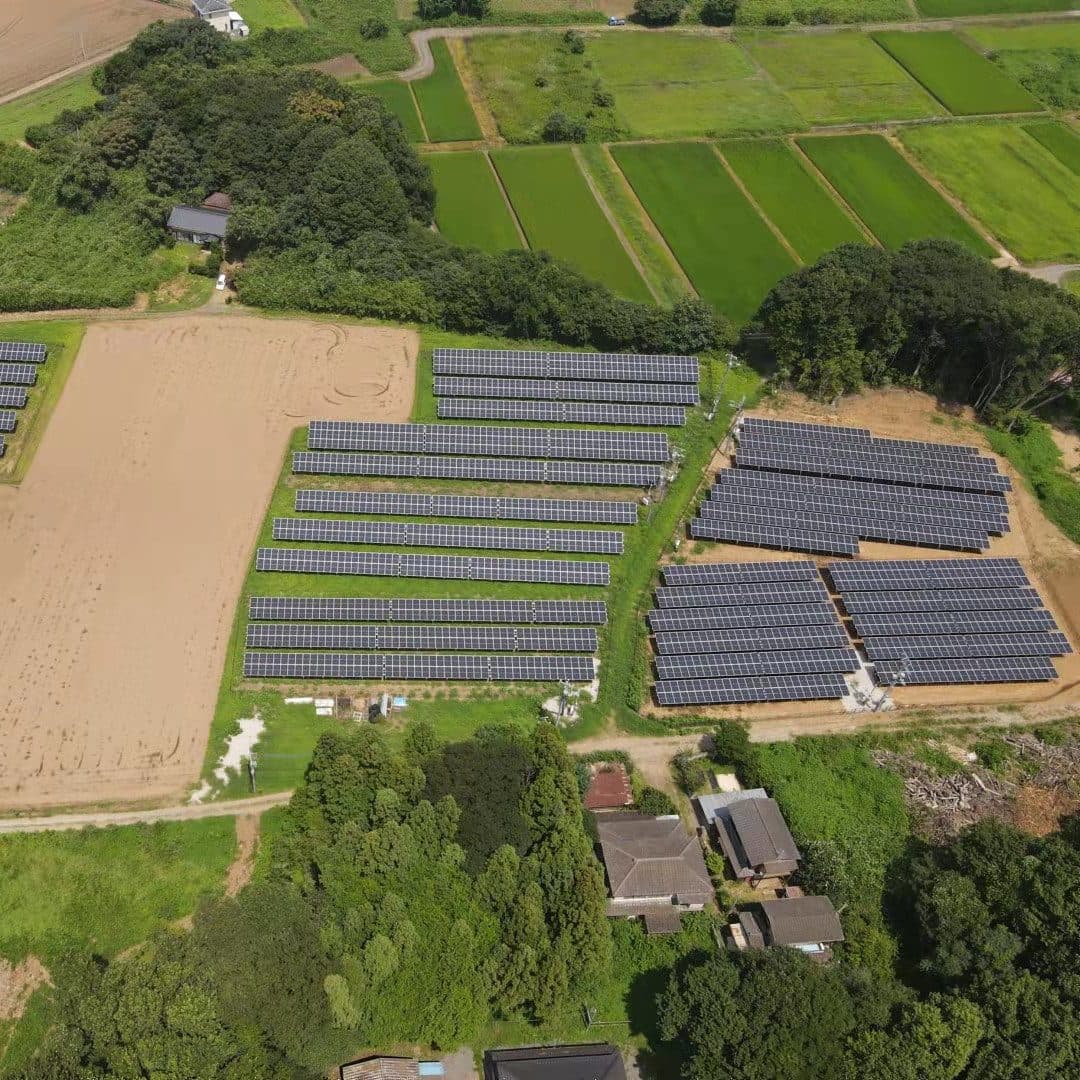 茨城県坂東市　３区画の太陽光発電所