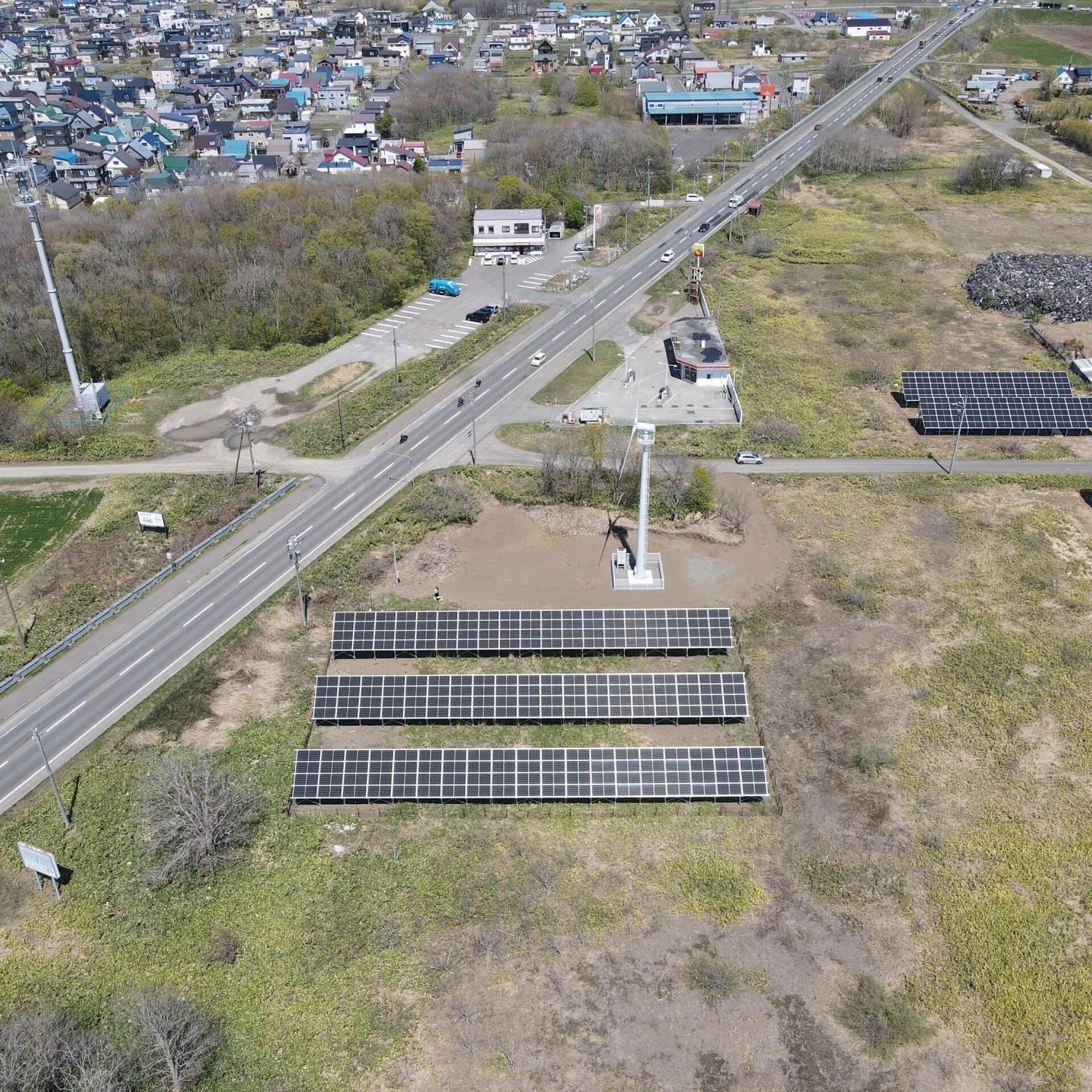 北海道石狩市の太陽光発電所
